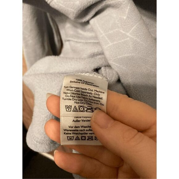 Eddie Bauer Large grey womens quarter zip fleece sweatshirt top - Picture 6 of 6